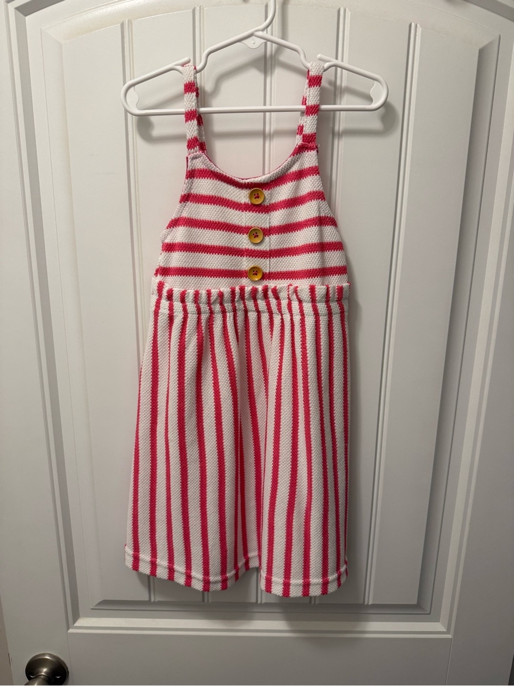Vince Camuto Pink and White Striped Knit Dress